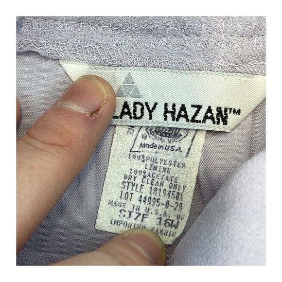 Lady Hazan A-Line Skirt Women 16 Lilac 100% Polyester Lined Classic Fit Pleated - Picture 4 of 7